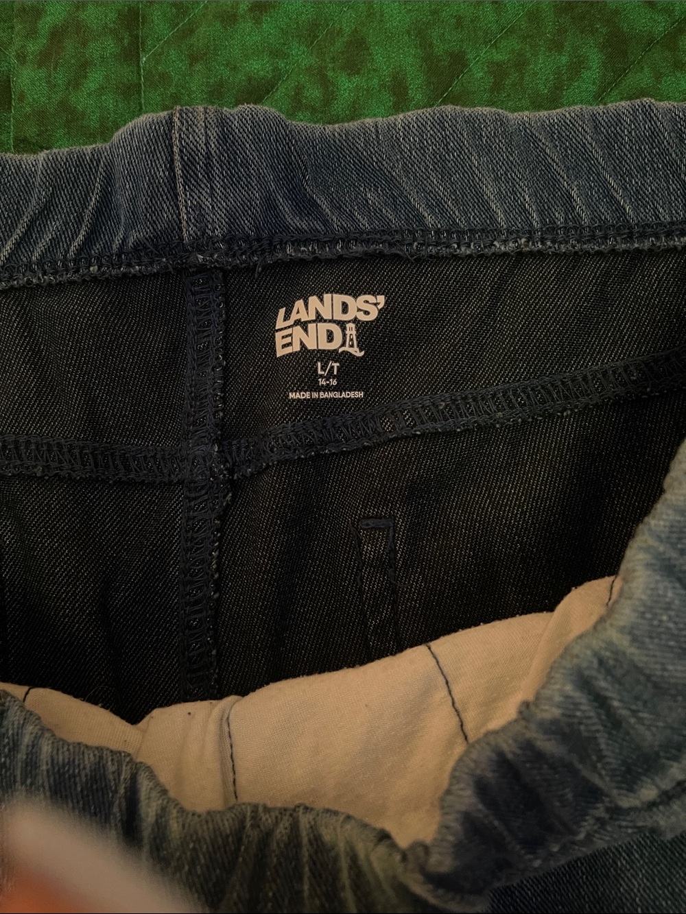 Lands' End Women's Indigo Stretch Skinny Jeans Large Tall Starfish Denim 14/16 - Picture 3 of 11